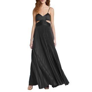 Spaghetti Strap Cutout Maxi Cocktail Dress