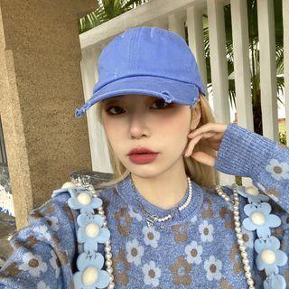 Plain Ripped Baseball Cap