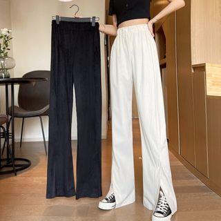 Front-slit Wide Leg Pants