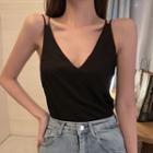 Strappy Plain Top Black - One Size