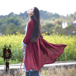 Long Linen Cardigan