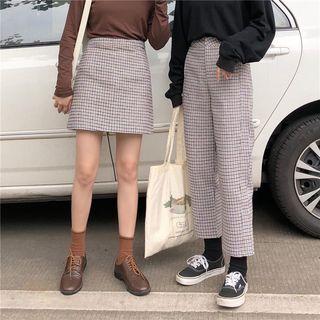 Check A-line Skirt / Check Ankle Pants