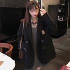 Logo Embroidered Double Breasted Blazer