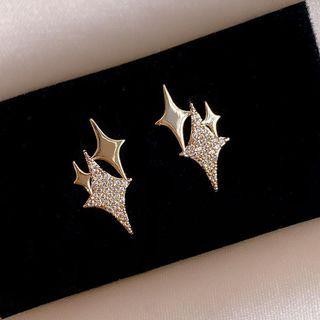 Star Rhinestone Alloy Earring 1 Pair - Gold - One Size
