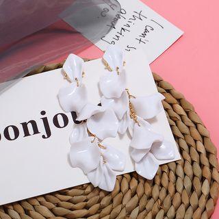 Acrylic Petal Fringed Earring White - One Size
