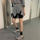 Striped Loose-fit T-shirt As Figure - One Size
