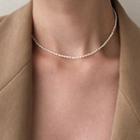 Freshwater Pearl Choker 1 Piece - Necklace - Faux Pearl - White - One Size