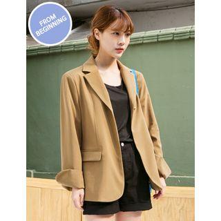 Long-sleeve One-button Blazer