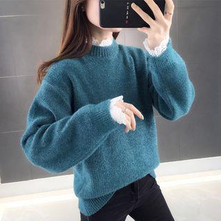 Eyelet Lace Cuff Sweater