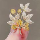 Tree Faux Crystal Alloy Brooch Ly1672 - Yellow - One Size