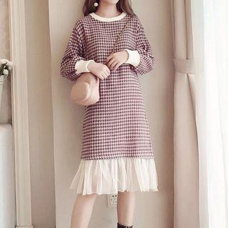 Houndstooth Midi Dress