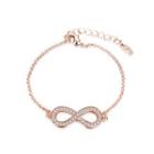 Simple Plated Rose Gold 8 Word Bracelet Rose Gold - One Size