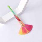 Mermaid Tail Makeup Brush 1t01508 - 1 Pc - Pink & Green - One Size