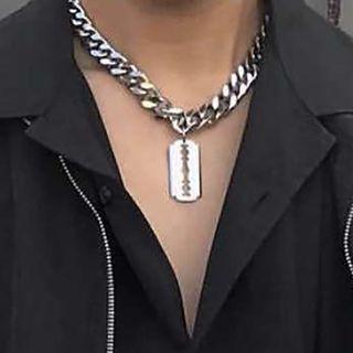 Cutout Disc Chain Necklace 2905 - Gold - One Size