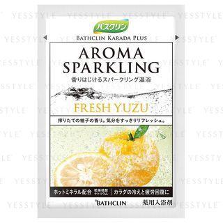 Bathclin - Karada Plus Aroma Sparkling Bath Salt (fresh Yuzu) 30g X 5 Pcs