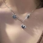 Heart Necklace 1917a# - Silver - One Size