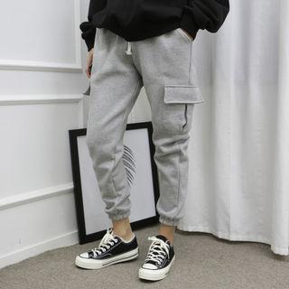 Drawstring-waist Pocket-detail Jogger Pants