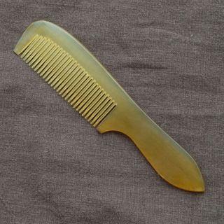 Horn Hair Comb 403b - Green - 15cm X 3.3cm