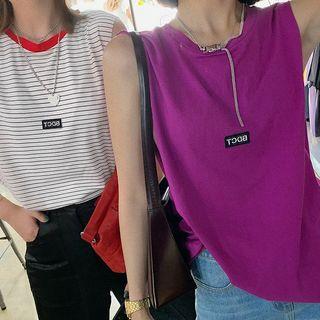 Applique Oversize Tank Top