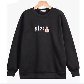 Long-sleeve Pizza Printed Hoodie
