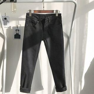 Fleece-lined Denim Pants