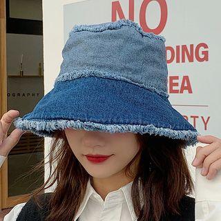Fleece-lined Denim Bucket Hat