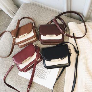 Color Block Flap Crossbody Bag