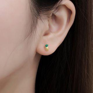 925 Sterling Silver Pineapple Earring Pineapple Earring - One Size