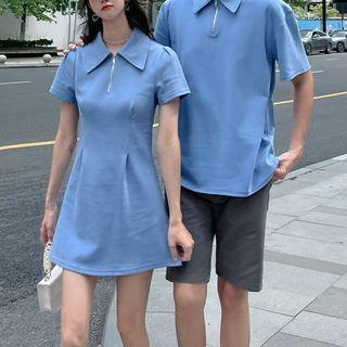 Short-sleeve Polo Shirtdress / Polo Shirt / Set