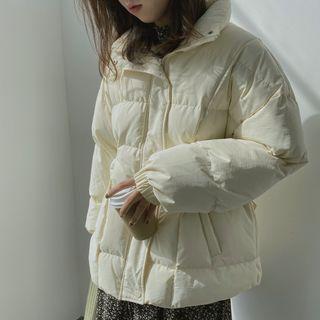 Buckled Padded Zip Jacket
