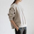 Plain Loose-fit Zip Pullover