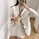 Single Breasted Blazer / Mini Skirt