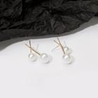 Faux Pearl Stud Earring 1 Pair - E2629 - As Shown In Figure - One Size