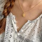 Sunburst Pendant Chain Necklace Gold - One Size