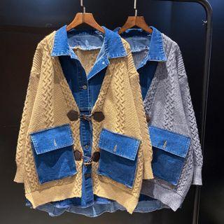 Mock Two-piece Duffle Cardigan