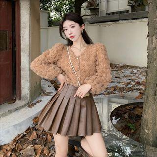 Balloon-sleeve Single-breasted Jacket