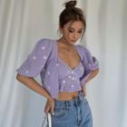 Set: Daisy-embroidered Camisole Top + Open-front Light Cardigan
