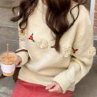 Flower Sweater Almond - One Size