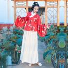 Long-sleeve Hanfu Top / A-line Maxi Skirt