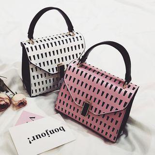 Printed Faux-leather Shoulder Bag