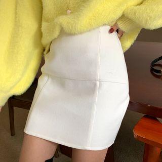 Seam-trim H-line Miniskirt