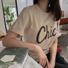 Chic! Letter Print T-shirt