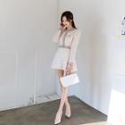 Inset Shorts Tweed Minidress