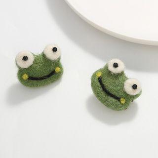 Frog Brooch Pin 01 - Green - One Size
