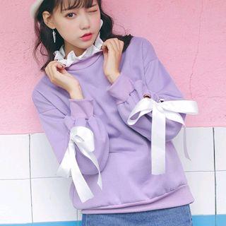 Sweatshirt / Mini A-line Denim Skirt / Set