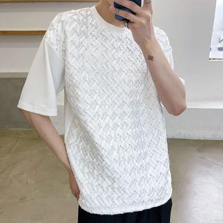 Braided Oversized Short-sleeve Top