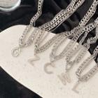 Alphabet Pendant Layered Alloy Necklace