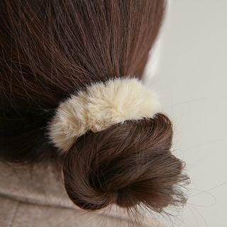 Colored Faux-fur Scrunchy Hair Tie