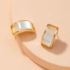 Cat Eye Stone Alloy Earring 1 Pair - Gold - One Size