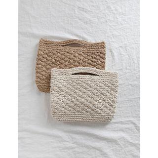 Slit-handle Crochet Tote
